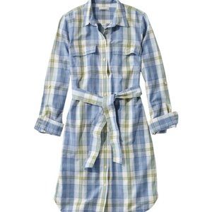 L.L. Bean Women's Signature Camp Shirt Dress, Button-Front Size 3XL (22-24)